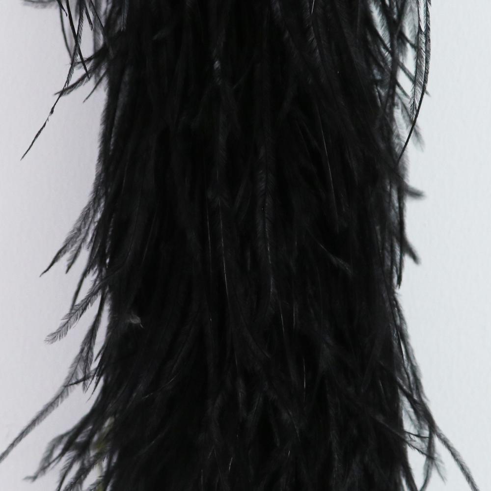 DIY 1-lagiges Natürliches Straußenfedern Boa 2 Meter Flauschiges Straußenfeder Schal für Hochzeit Party Kleid Nähen Dekoration Schal