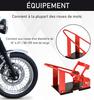 Universal Motorcycle Support Rail Motorcycle Wheel Support Motorcycle Stand Wheel Chock 8-15.5 cm Pre-Drilled Holes