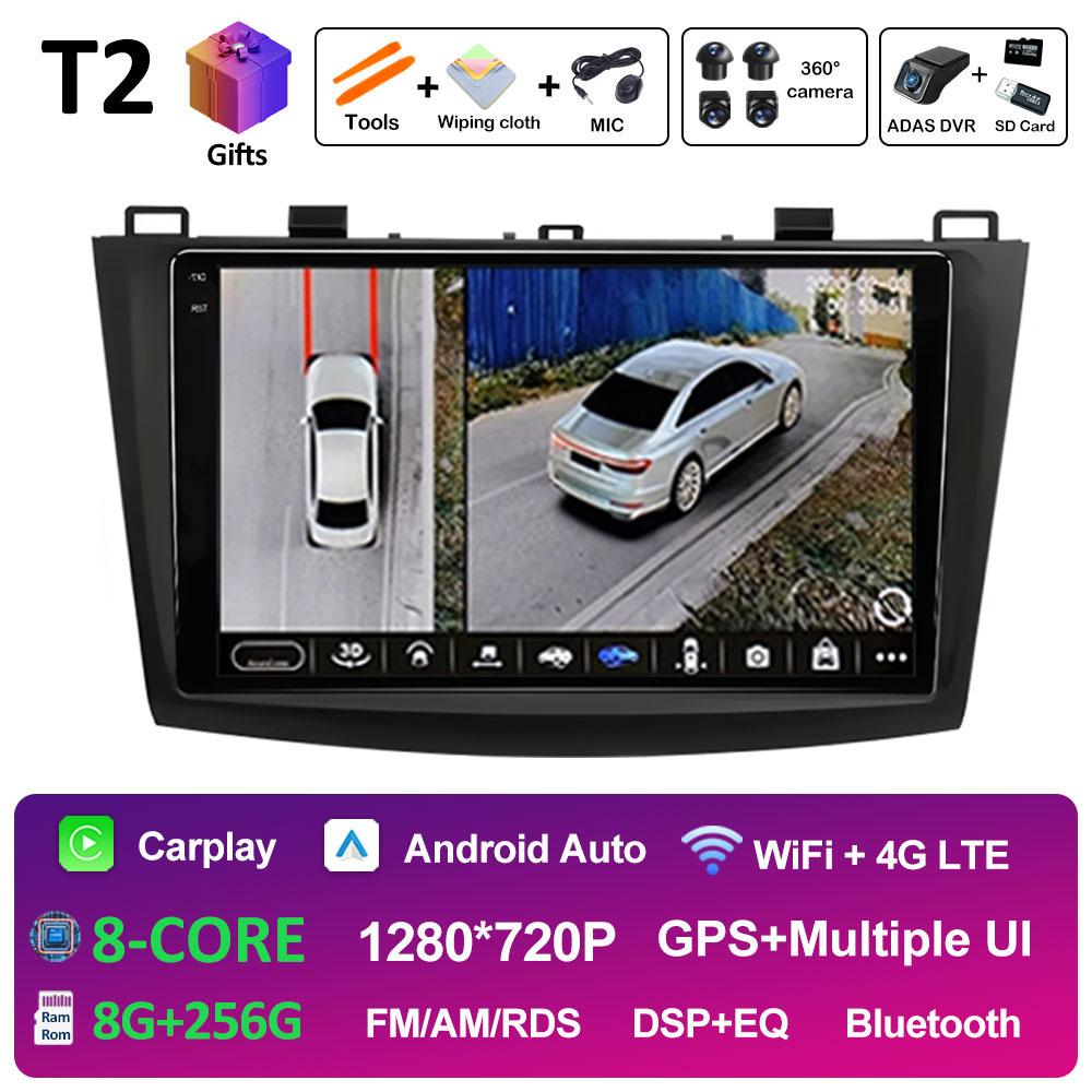 Player Multimedia Pentru Mazda 3 2009 2010 2011 2012 2013 Android Auto Ventilator de Răcire DSP Stereo Carplay Wireless Ecran QLED IPS WIFI
