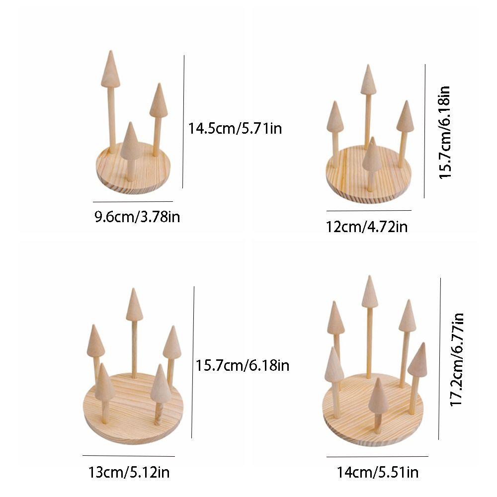 Wood Finger Rings Holder Modern Ring Storage Rack Bangle Storage Tray  Bracelets Necklace Earrings