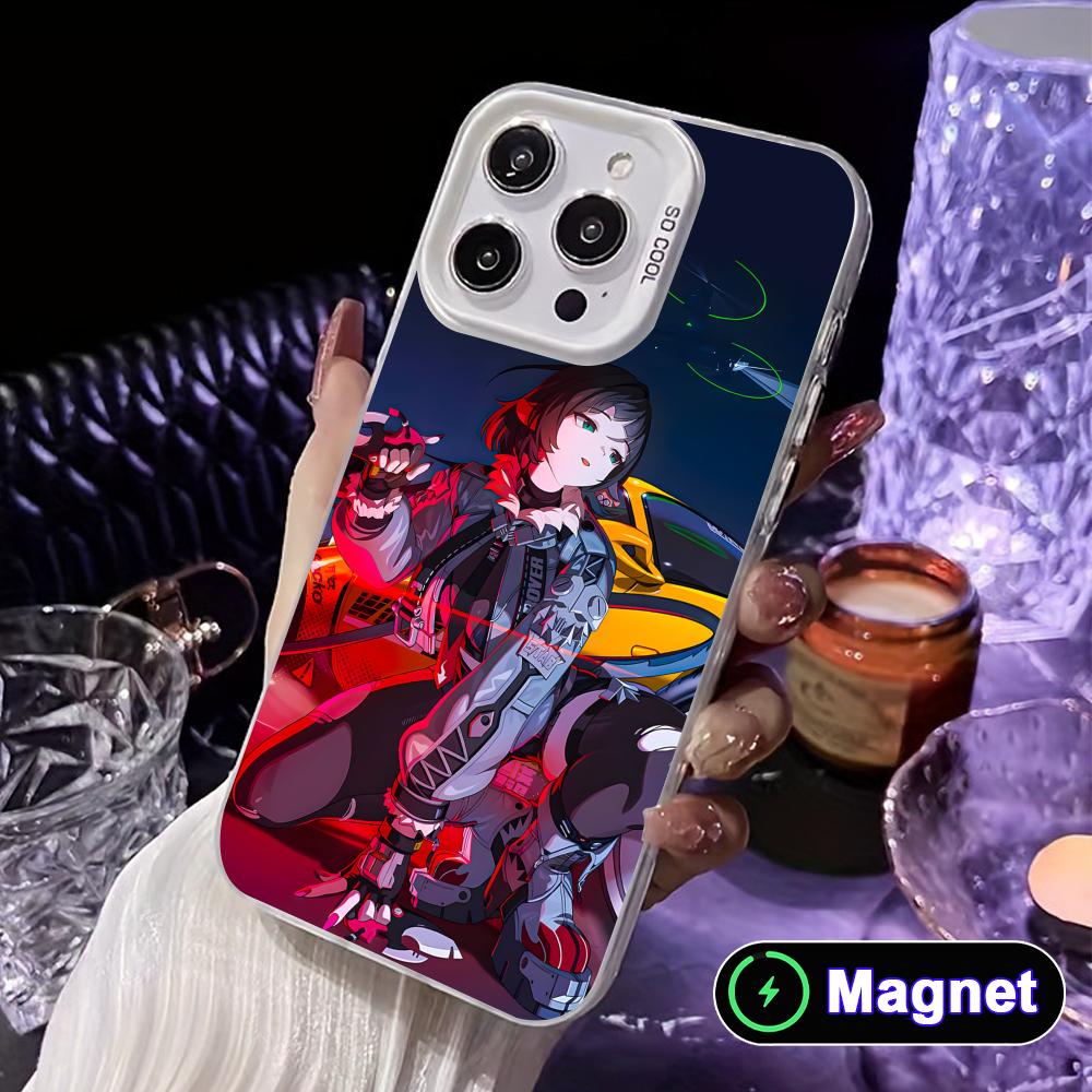 

ZZZ Чехол для телефона Jane Doe для iPhone 17 16 15 14 13 12 11 X XR XS Air Pro Max Plus Цветной Серебристый Чехол MagSafe iPhone 11