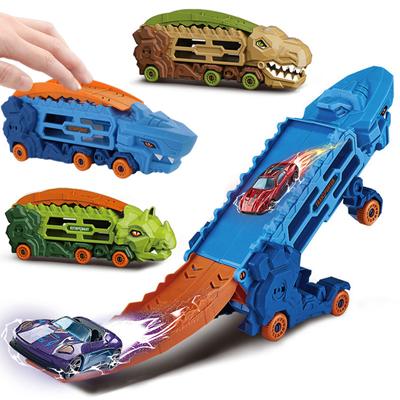 Mini Dinozor Taşıyıcı Pist Oyuncak Taşıma Dönüşen Pist Fırlatma Model Araba Çocuk Erkek için Hediye