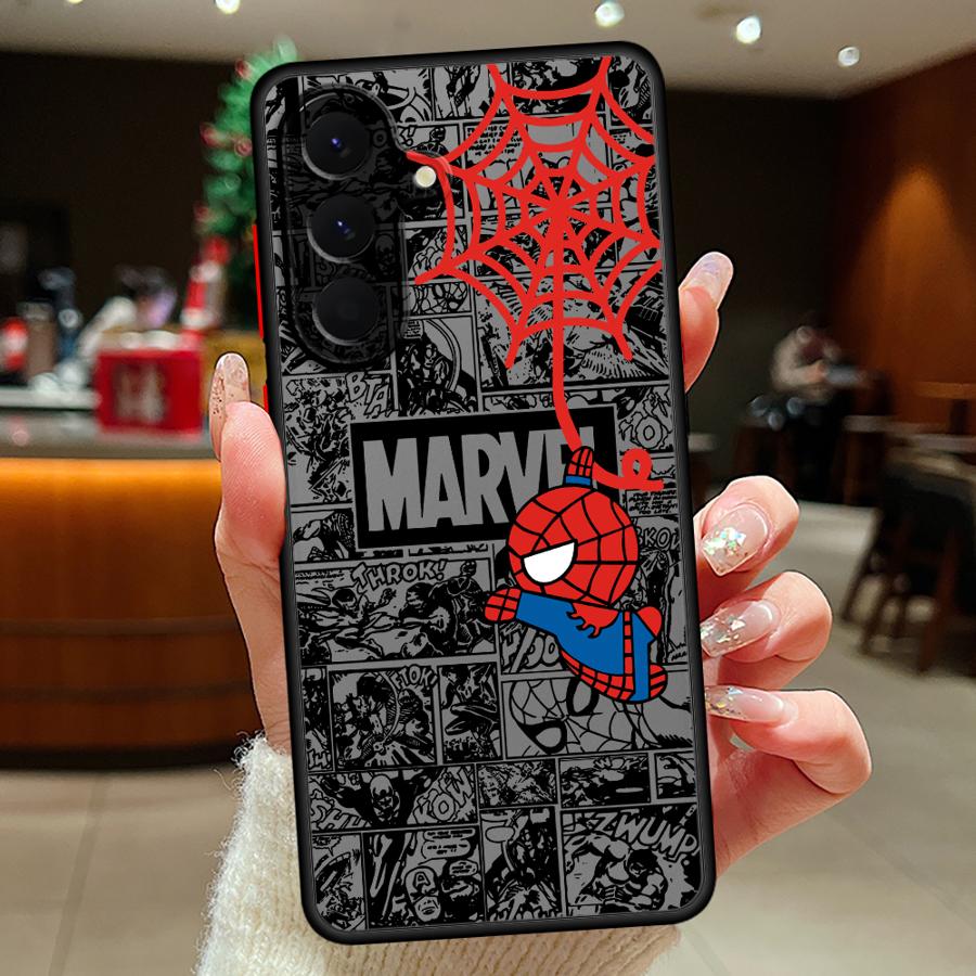 Pouzdro na telefon pro Samsung Galaxy A73 A33 A14 A23 A53 A52S A72 A17 A52 A56 A55 A16 A15 A54 A35 A34 A36 Marvel Roztomilý Spiderman