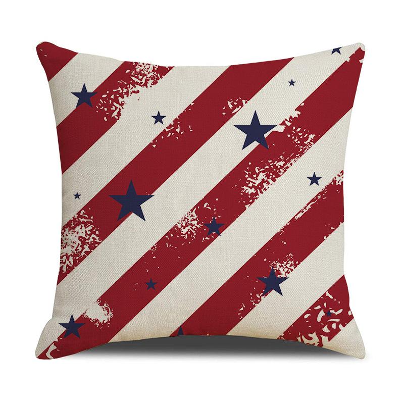 Linen Date Letter Flag Pillow Cover Car Pillow Office Nap Pillow