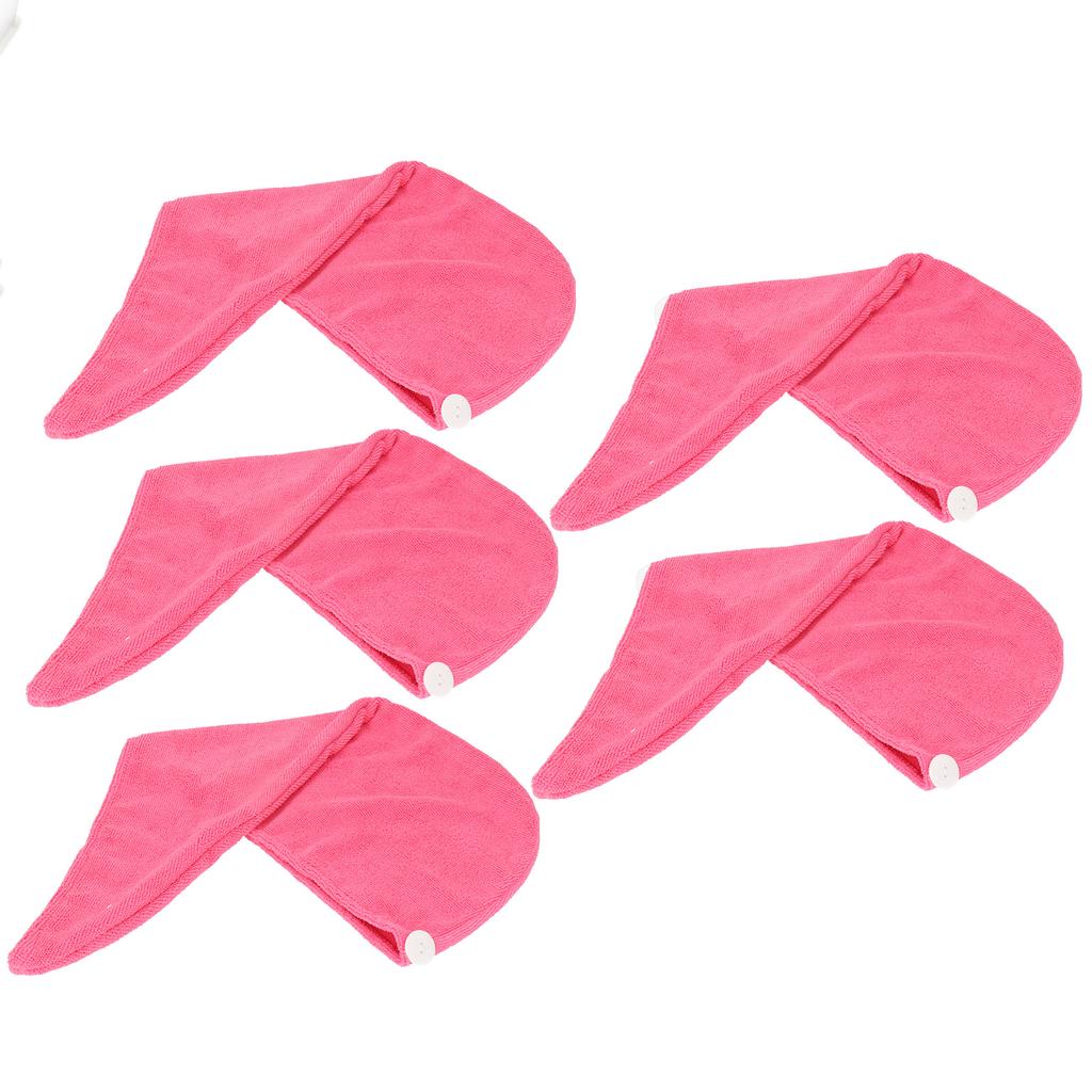 5PCS Quick Dry Microfiber Hair Hat Women Bathroom Strong Water Absorption Bath Towel Hair Dry