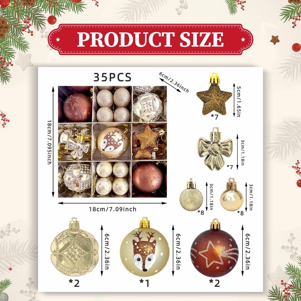 35 Christmas Baubles for Hanging, Tree Decorations, Home Decor, Anniversary, Wedding