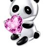 Pendant Necklace Panda Embrace Heart Exquisite Jewelry Cartoon Animal Necklace for Daily Wear