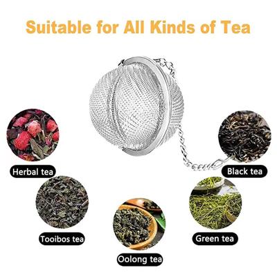 Tea Infuser Leak-proof Fine Mesh Heat-resistant with Extended Chain Stainless Steel Loose Leaf Tea Ball with Butterfly Charm Kitchen Supplies