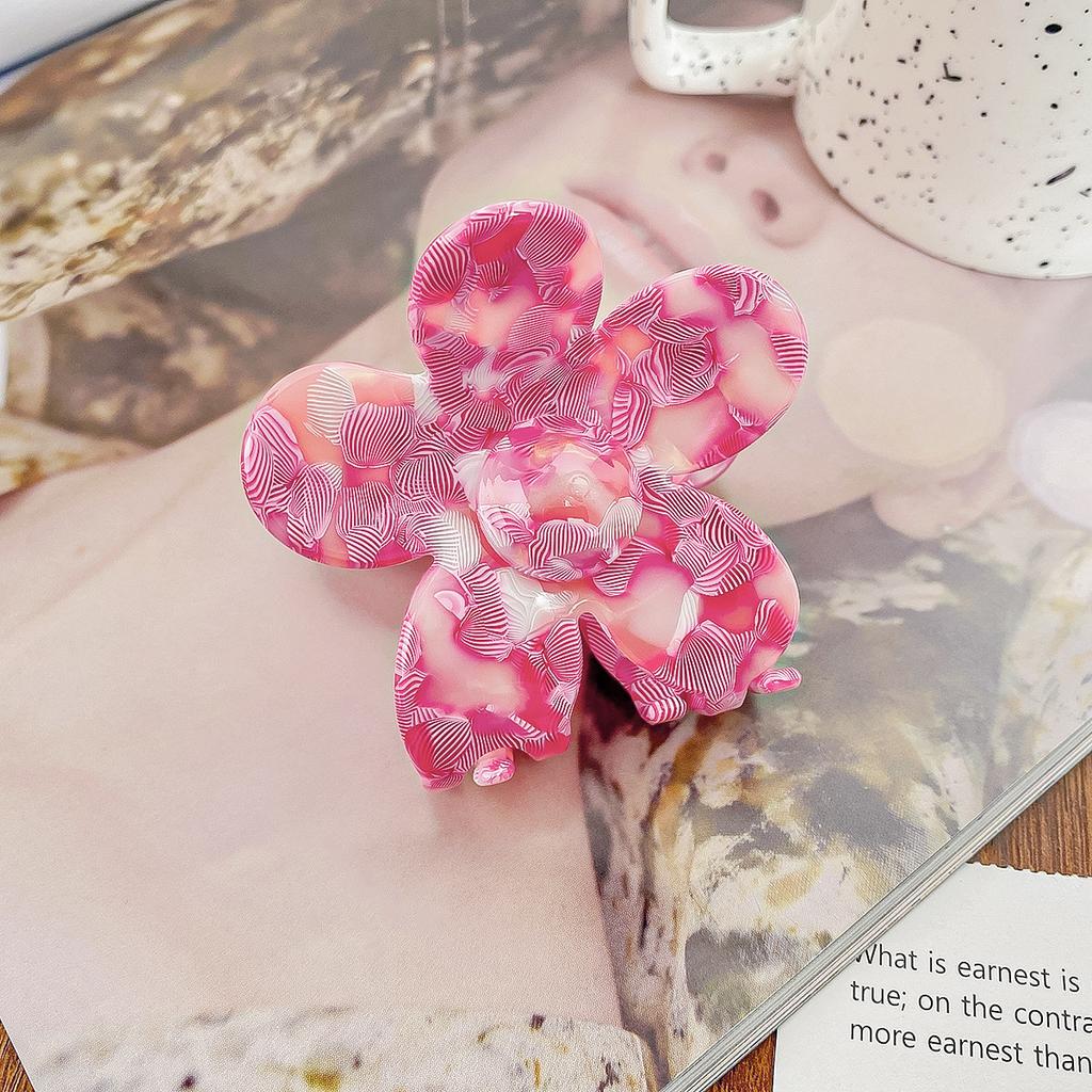 1PC NEW Flower Ponytail Shark Hair Clip for Women Claw Clip Thick Hair Acetate Hair Claw Clip Barrettes Hair Accessories