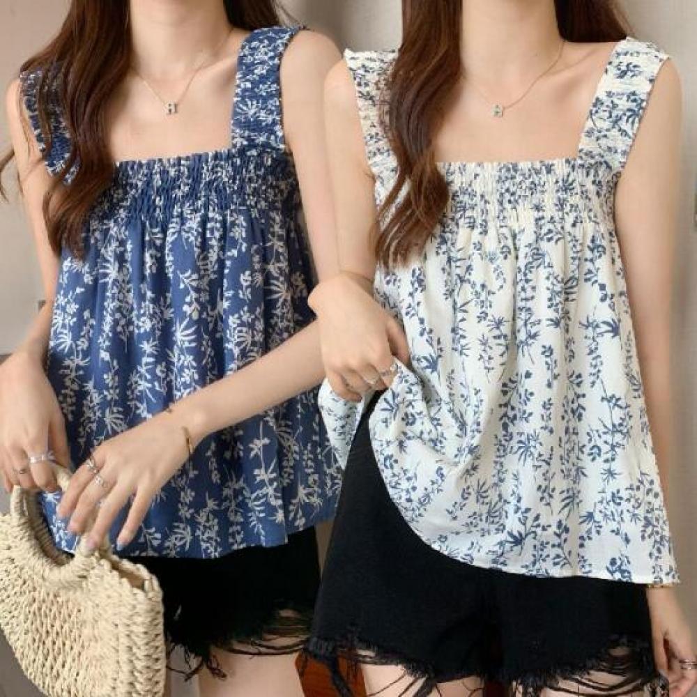 New ArrivalS Open Run Women S Summer SleeveleSS blouSe Banding Smock