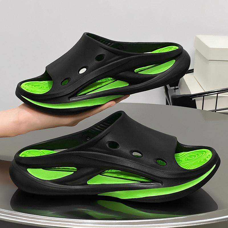 

Летние мужские уличные сандалии тапочки пляжные удобные шлепанцы сабо повседневная обувь мужские и женские домашние тапочки большой размер 46 47 44-45 чёрный