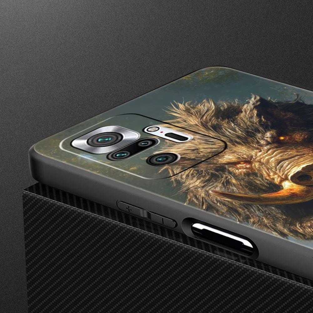Wild Boar Phone Case Cover for Redmi 14C 10C Note 15 14 13 12 10 11 K40 Pro Plus 5G Soft TPU Shockproof Shell Fundas Capas Coque
