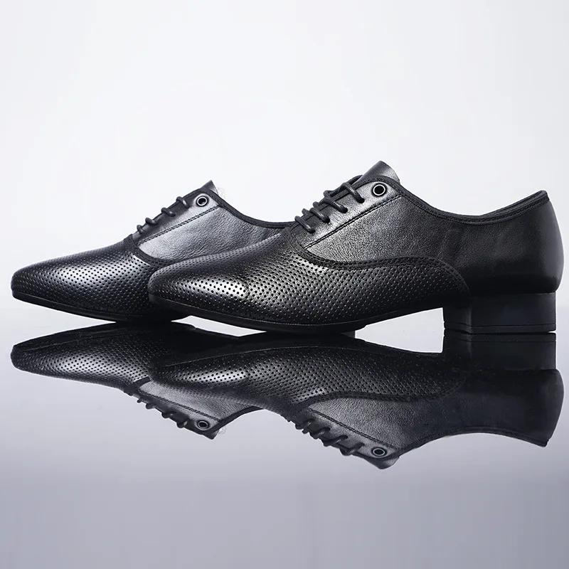  Genuine Leather New Soft Sole Style Brand New Modern Men's Ballroom Tango Latin Dance Shoes Man ballet Shoes Male