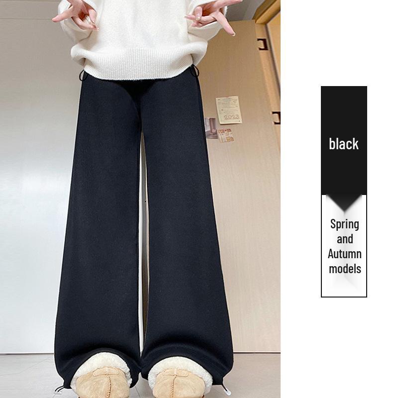 

2025 New Velvet Maternity Slimming Sweatpants - Autumn & Winter Lambswool Cuffed Cotton Pants M