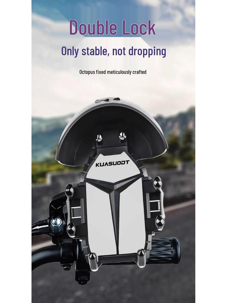 Motorrad/Fahrrad Wasserdichte Stoßfeste Handyhalterung mit Sonnenschutz für Navigation