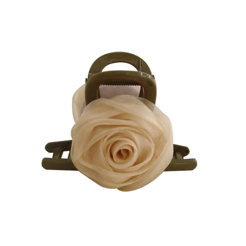 Rose Fairy Hair Clip: Medium Summer Shark Clip for Elegant Hair Styling