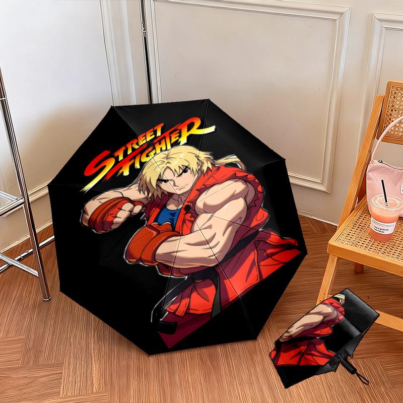 Street Fighter Champion Automatic Umbrella - Suitable Travel Portable Umbrella Outdoor sun shading umbrella Suitable For All Seasons