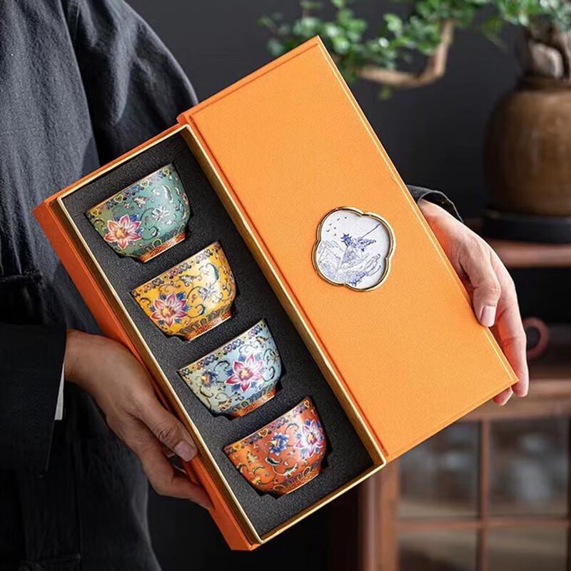 

Tao Ding Xuan Decal Enamel Master Teacup Set