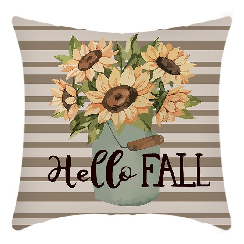 New Thanksgiving Pillowcase Pumpkin Letter Print Home Decoration Holiday Pillow Pillowcase