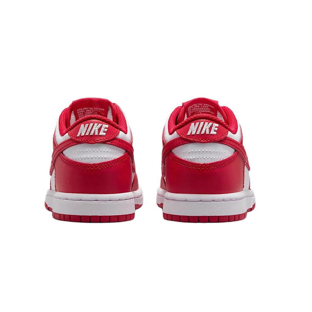 Nike Dunk Low White University Red Preschool Lifestyle Shoes FB9108-119