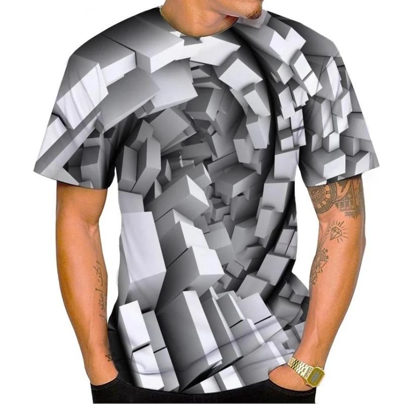 New Vertigo Fashion 3d Print Men Casual Hip-hop Cool T-shirt Vertigo Hypnotic Unisxe Funny Short-sleeve T-shirt Male Top