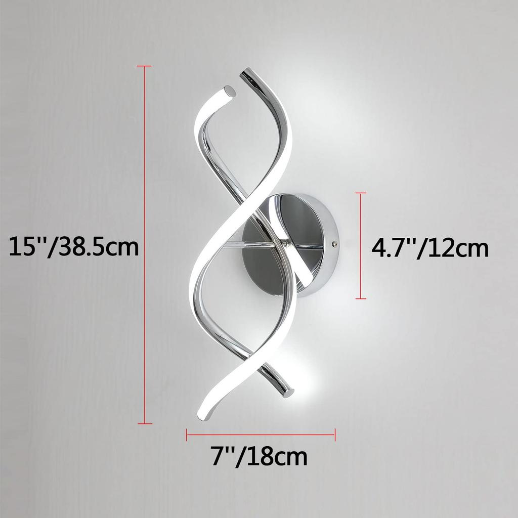 EIDSUNM Bracket Light, LED Wall Light, Nordic Style, 24W LED Compatible, Staircase, Ambient Lighting, Wall Light, Indoor Decorative Wall Lamp,