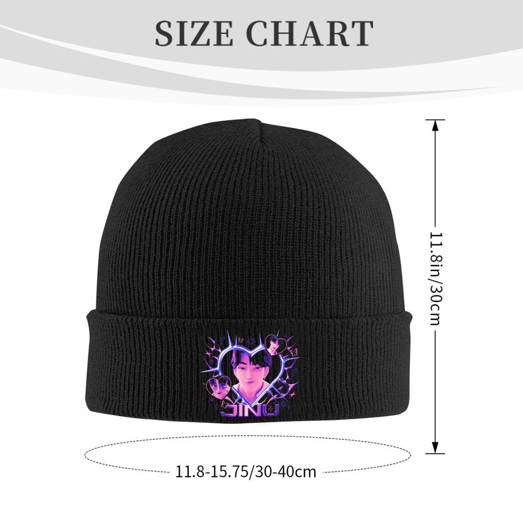Halloween Jinu Heart Shape Portrait Beanie Hats KPop Demon Hunters Bonnet Hats Unisex Women Unisex Skullies Beanies Head Wrap Caps