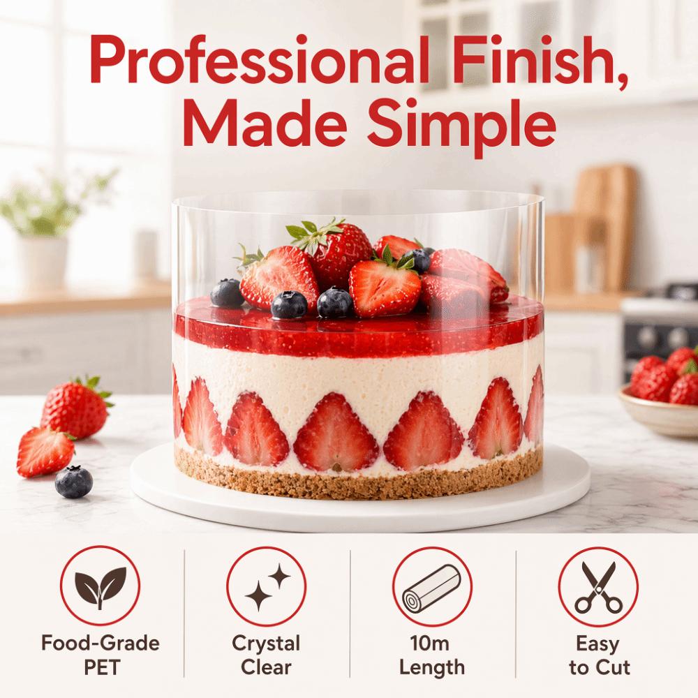 Transparent Clear Mousse Wrapping Tape Waterproof Baking Wrapping Tape Dessert Wrapping