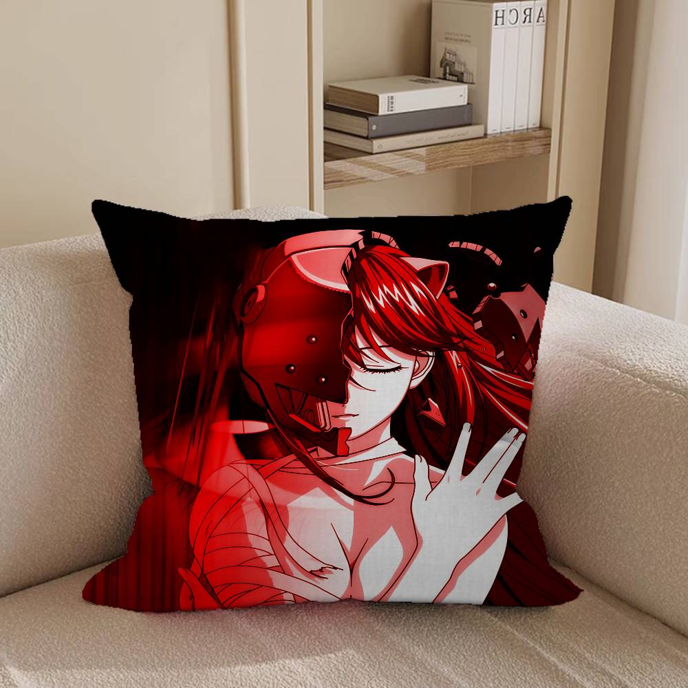 Elfen CARTOON LiedS Pillow Covers Cartoon Sofa Decorative Home Double-sided Printing Short Plush Cute Cushion Cover