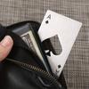 1Pcs Creative Poker Shaped Bottle Can Opener Stainless Steel Credit Card Size Bar Restaurant Beer Metal Opening Tool Gift