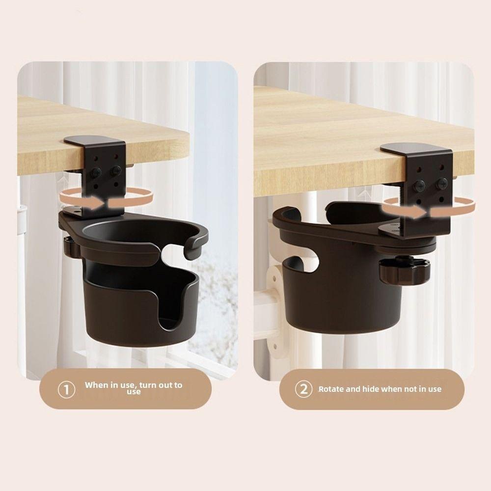 Anti-Spill Rotating Mug Holder Plastic Deskside Mug Holder Sturdy Coffee Mugs Bottles Rack  Office