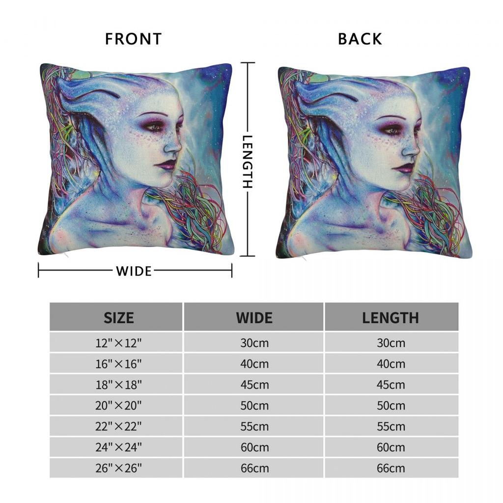 Mass Effect Liara T'Soni Square Pillowcase Polyester Linen Velvet Creative Zip Decor Room Cushion Cover Wholesale 18"