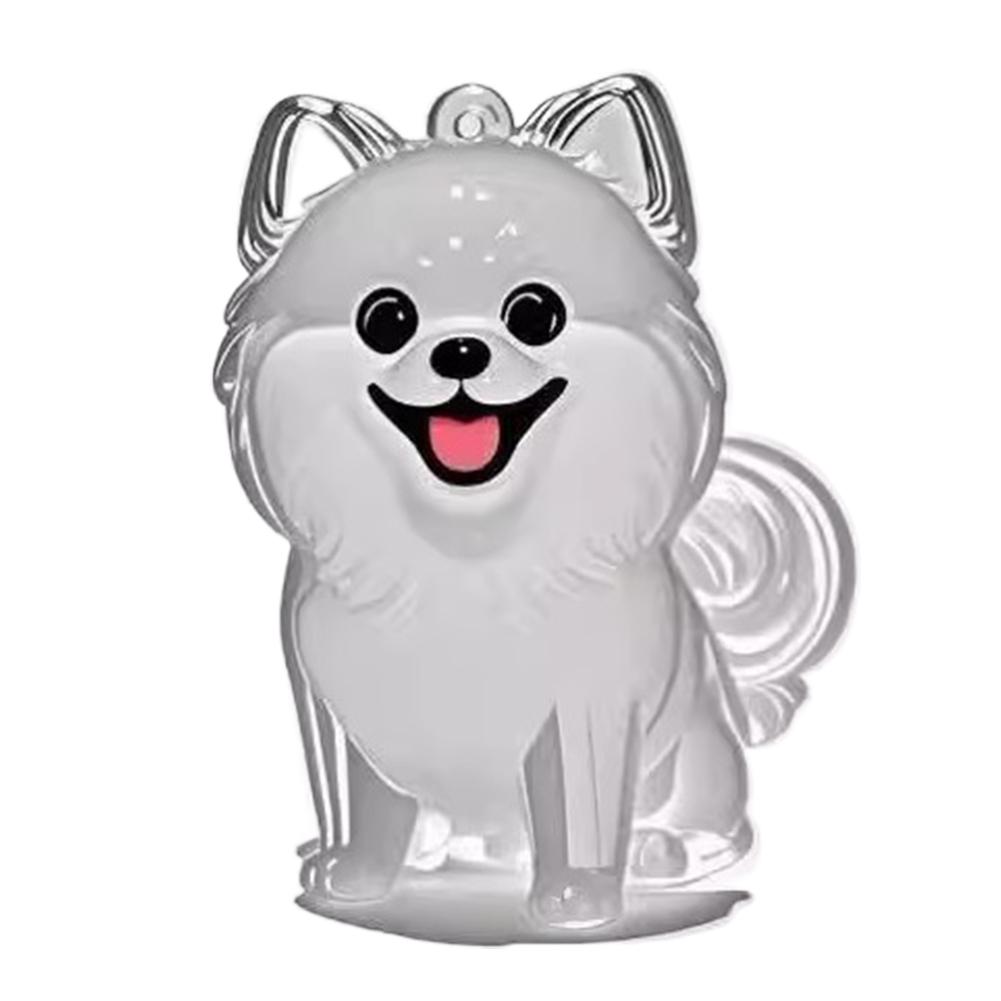 Adorable Pet Keepsake Capsule Pendant With Key Ring for Pet Lovers DIY Memorial Keychain Transparent Dog Hair Storage Container