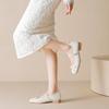 Women's Shoes with A Square Toe Thick Heel Single Toe and Shallow Opening