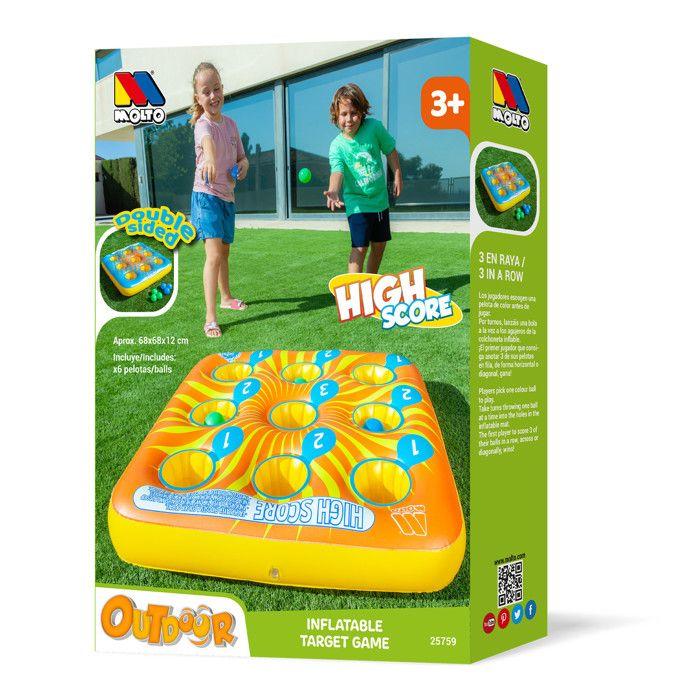 Jeu gonflable - MOLTO - 3 en Ligne - 6 balles - Extérieur - Mixte