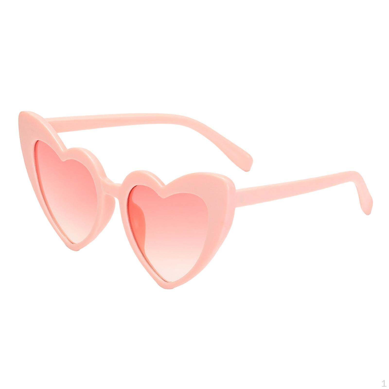 

Heart Shaped Sunglasses Eyewear for Party Favors Vacation Travel Summer Pink Frame