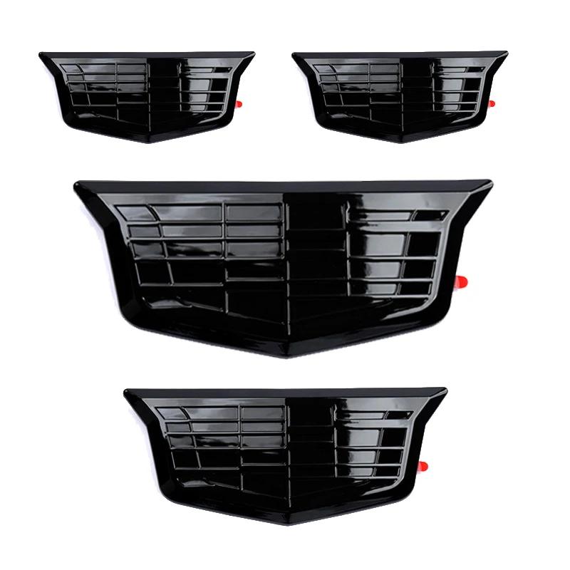Car Front Rear Emblem Steering Wheel Sticker Side Badge for Cadillac CT4 CT5 CT6 XT4 XT5 XT6 Replacement Refit Logo Accessories
