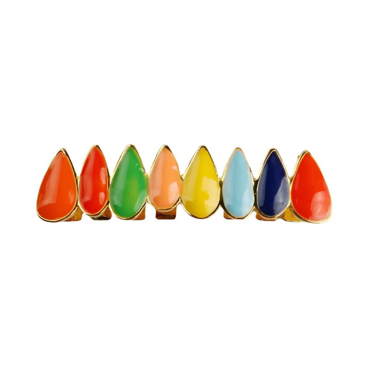 

Seven-Color Gold Edge Hip Hop Grillz - Unisex Fashion for Christmas Cosplay