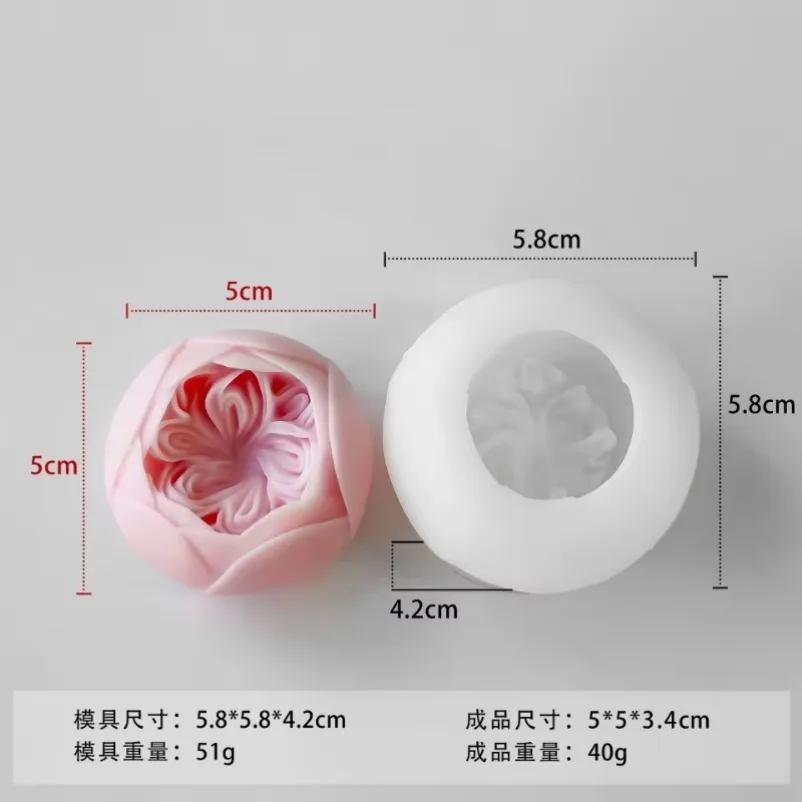 Austin Flower Rose Candle Silicone Mold DIY Flowers Candle Handmade Soap Crafts Gypsum Resin Decorative Items and Wedding Gifts