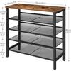 Shoe Rack, 5-Tier Shoe Storage Unit Flat & Slant Adjustable Shoe Organizer Shelf for 16 Pairs, Durable and Stable, for Entryway