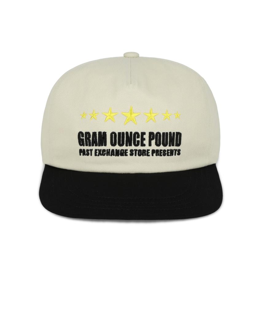 GRAM OUNCE POUND Seven Stars Two Tone 5-Panel Cap_Cream