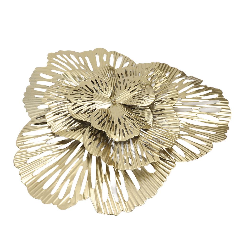 Metal Wall Decor Modern Stylish Triangular Ginkgo Flower Iron 3D Wall Sculpture for Living Room Bedroom Hall