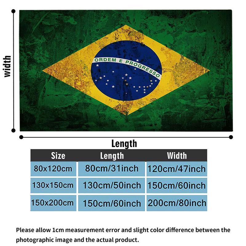 Bandeira Brasileira Print Flannel Blanket High Quality Warm Comfortable Cover for All Seasons Perfect for Gifts Home Decor