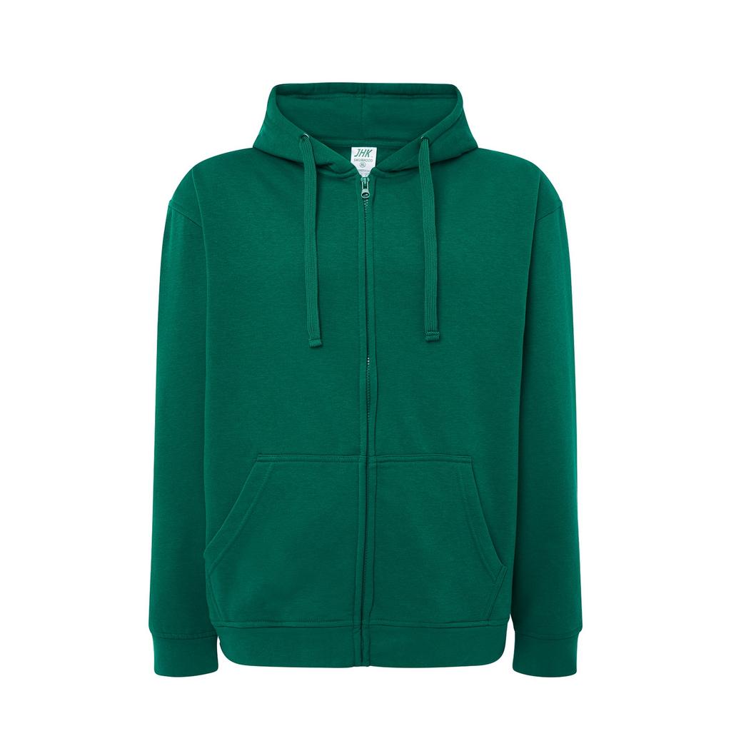 JHK Unisex Adult Plain Full Zip Hoodie