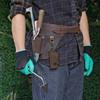 TOURBON Gardening Pouch, Backpack, Waist Bag, Gardening Supplies, Tool Pouch, Florist, Scissor Bag, Leather (Brown)