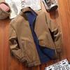 Men S Casual Double Sided Embroidered Zip Pocket Pilot Jacket