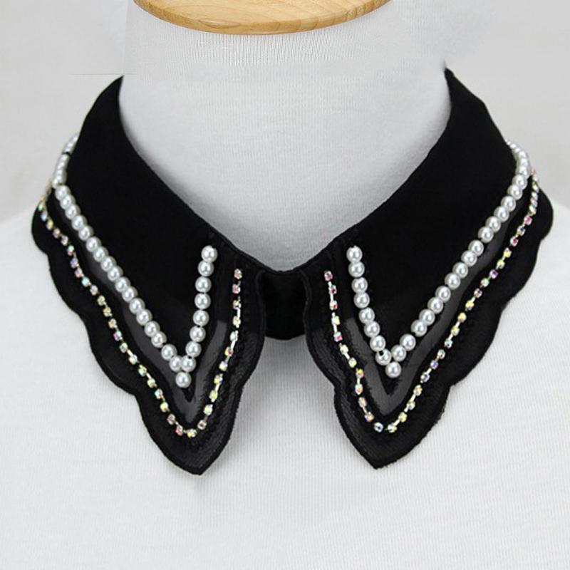 Perfekte Übereinstimmung Perlen Damen Falscher Kragen Hemd Spitze Abnehmbarer Kragen Für Damen Fake Kragen Abnehmbar Kleidung Accessoires Nep Kragen Halsband