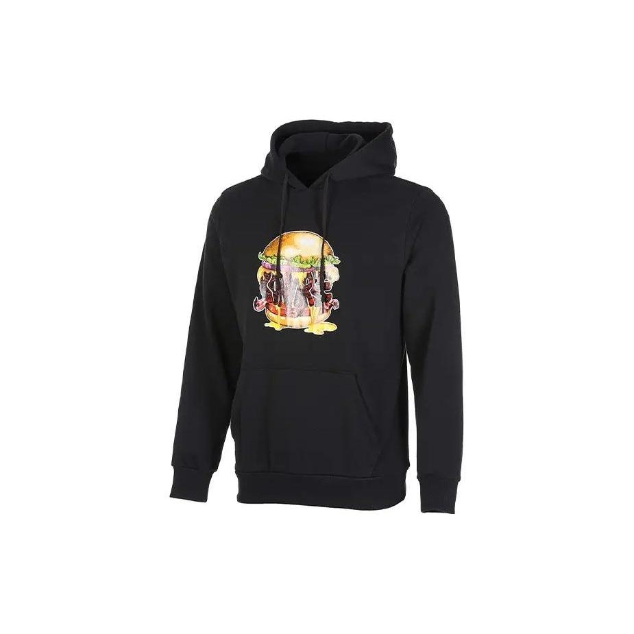 Converse Burger Pullover Hoodie Asia Sizing  Black  Men s 10022263-A01 M