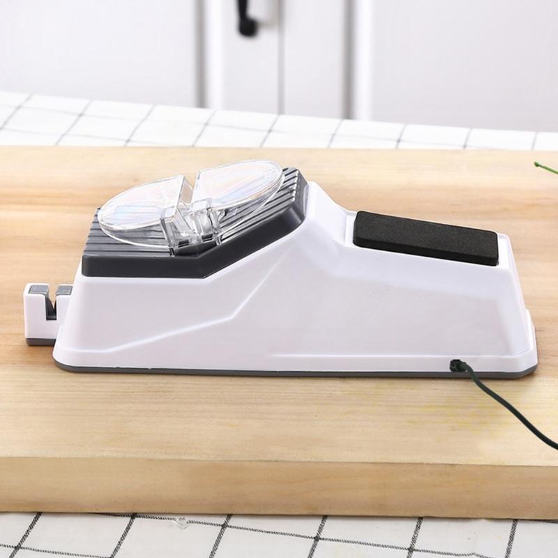 Automatic Blade Sharpener USB Electric Double Sided Scissors Sharpening Machine with Replacement Grinding Polishing Tool