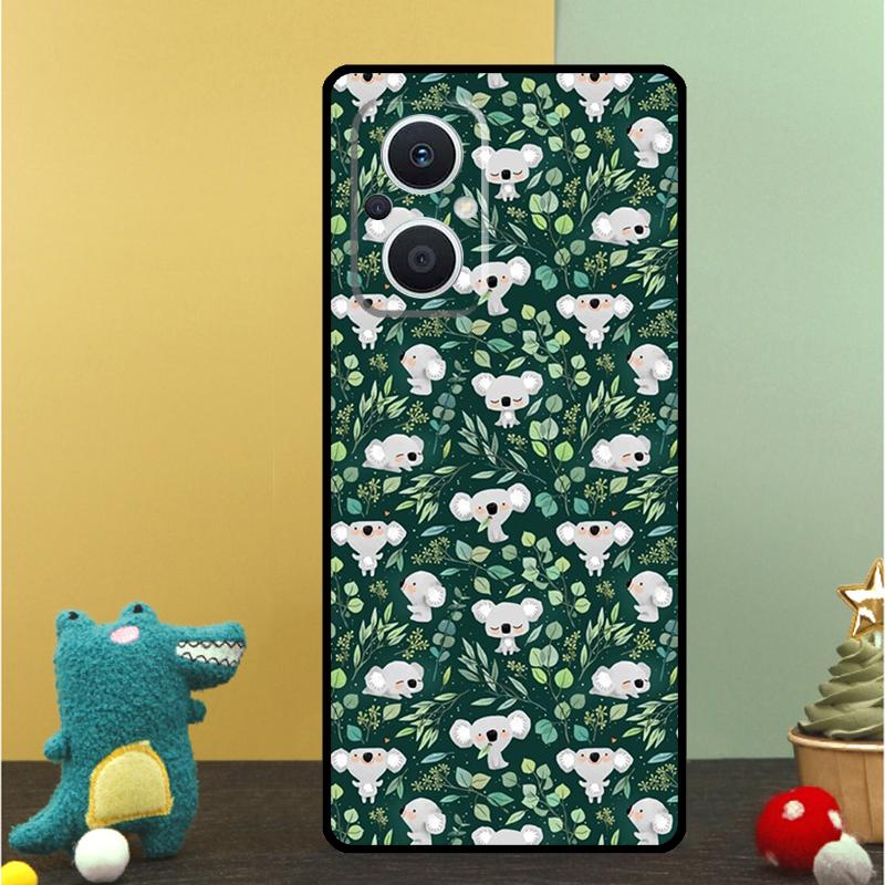 Cartoon Painting Animal Koala Case For OPPO Reno 15 Pro 15F 10 11 12 13 13F 14 14F 8 7 Lite 8T OPPO Find X9 X8 X6 Pro Cover